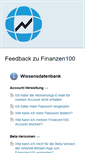 Mobile Screenshot of feedback.finanzen100.de